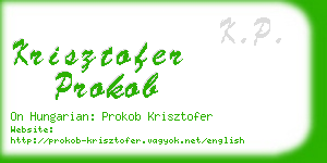 krisztofer prokob business card